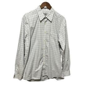 Barbour‎ Mens Noble Navy Shirt Blue Grid Check Preppy Classic Office Travel